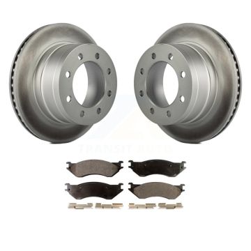 Rear Coated Disc Brake Rotors And Ceramic Pads Kit For Dodge Ram 1500 3500 2500 KGT-101396