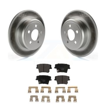 Rear Coated Brake Rotors Ceramic Pad Kit For Dodge Chrysler 300 Charger Challenger Magnum KGT-101399