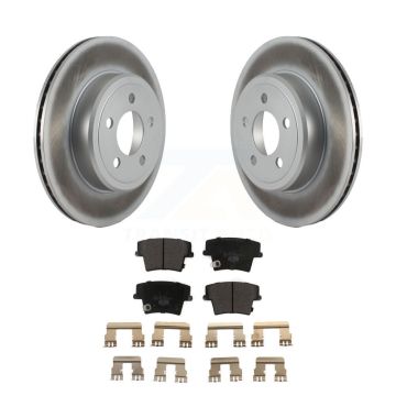 Rear Coated Brake Rotors Ceramic Pad Kit For Dodge Chrysler 300 Charger Challenger Magnum KGT-101400