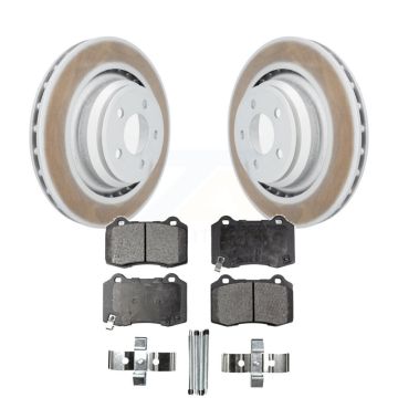 Rear Coated Brake Rotors Ceramic Pad Kit For Dodge Charger Chrysler 300 Challenger Magnum KGT-101402
