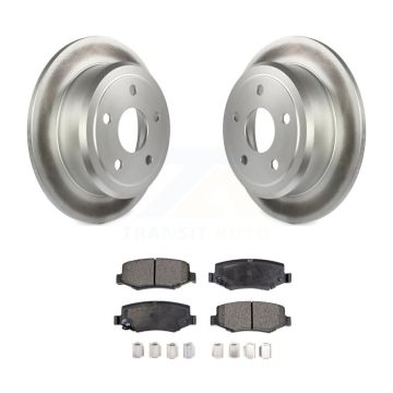 Rear Coated Disc Brake Rotors And Ceramic Pads Kit For Jeep Wrangler JK KGT-101407