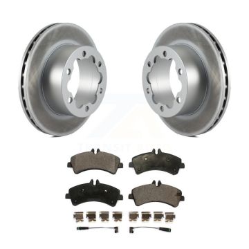 Rear Coat Brake Rotors Ceramic Pad Kit For Sprinter 3500 Mercedes-Benz Dodge Freightliner KGT-101411