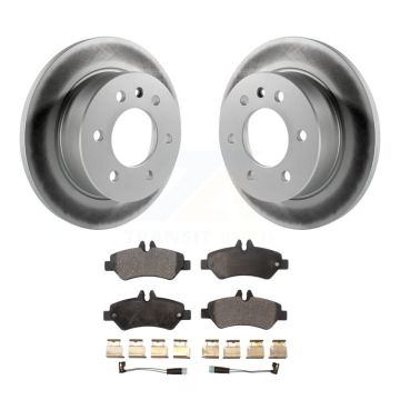Rear Coated Disc Brake Rotor & Ceramic Pad Kit For Sprinter 2500 Mercedes-Benz Dodge 3500 KGT-101412