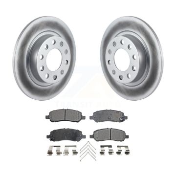Rear Coated Disc Brake Rotors And Ceramic Pads Kit For 2013-2016 Dodge Dart KGT-101423