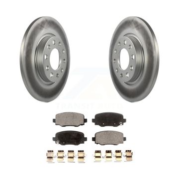Rear Coated Disc Brake Rotors And Ceramic Pads Kit For Jeep Cherokee Chrysler 200 KGT-101424
