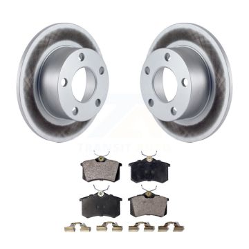 Rear Coated Disc Brake Rotors And Ceramic Pads Kit For Volkswagen Passat Audi A6 KGT-101437