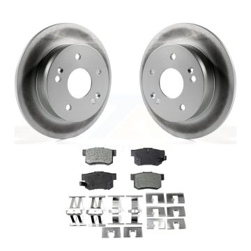 Rear Coated Disc Brake Rotor And Ceramic Pad Kit For Honda Civic Accord Acura RSX Integra KGT-101445