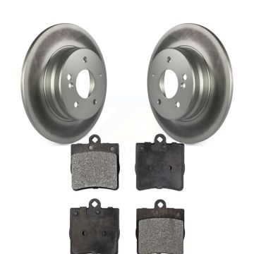 Rear Coated Brake Rotor Ceramic Pad Kit For 07-08 Mercedes-Benz SLK280 With Sport Package KGT-101447