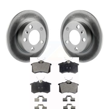 Rear Coated Disc Brake Rotors And Ceramic Pads Kit For 2007-2010 Volkswagen Beetle KGT-101450