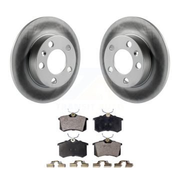 Rear Coat Disc Brake Rotors Ceramic Pad Kit For Volkswagen Jetta Golf City Beetle Audi TT KGT-101451