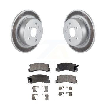 Rear Coated Disc Brake Rotors And Ceramic Pads Kit For 1999-2003 Lexus RX300 AWD KGT-101452