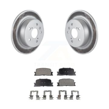 Rear Coated Disc Brake Rotors And Ceramic Pads Kit For 2001-2003 Toyota Highlander AWD KGT-101453