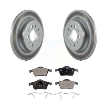 Rear Coated Disc Brake Rotors And Ceramic Pads Kit For Volvo S60 XC70 V70 S80 KGT-101462