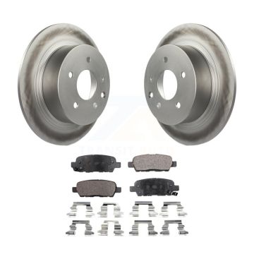 Rear Coated Disc Brake Rotors And Ceramic Pads Kit For Nissan Sentra Altima Juke Maxima KGT-101464