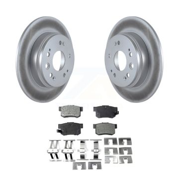 Rear Coated Disc Brake Rotors And Ceramic Pads Kit For 2002-2004 Honda CR-V KGT-101465