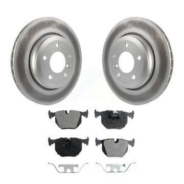 Rear Coated Disc Brake Rotors And Ceramic Pads Kit For BMW 330Ci 330i 330xi KGT-101476