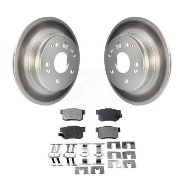 Rear Coated Disc Brake Rotors And Ceramic Pads Kit For Acura TL Honda Element KGT-101479