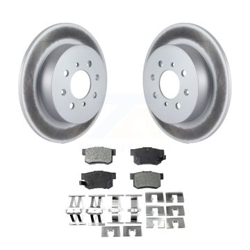 Rear Coated Disc Brake Rotors And Ceramic Pads Kit For Honda Civic Acura EL KGT-101484