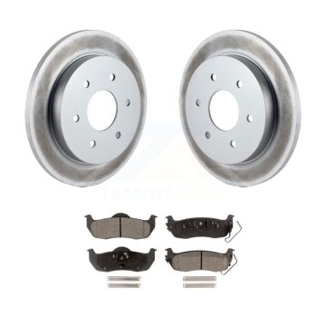 Rear Coated Brake Rotors Ceramic Pad Kit For Nissan TITAN Armada INFINITI QX56 Pathfinder KGT-101487