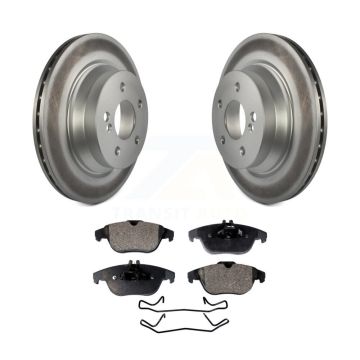 Rear Coated Disc Brake Rotors And Ceramic Pads Kit For Mercedes-Benz GLK350 GLK250 E350 KGT-101494