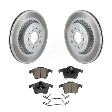 Rear Coated Disc Brake Rotors And Ceramic Pads Kit For 2003-2014 Volvo XC90 KGT-101496