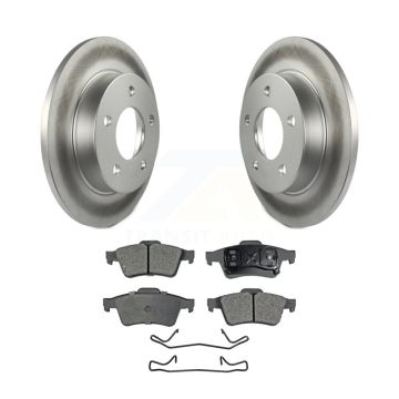 Rear Coated Disc Brake Rotors And Ceramic Pads Kit For 2004-2005 Mazda 3 2.0L KGT-101498