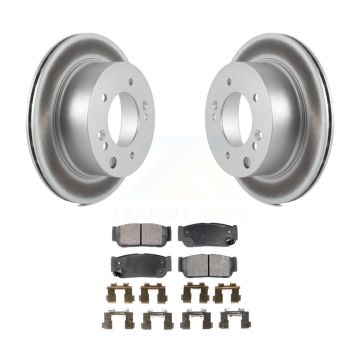Rear Coated Disc Brake Rotors And Ceramic Pads Kit For 2003-2006 Kia Sorento KGT-101503