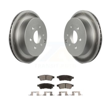 Rear Coated Disc Brake Rotors & Ceramic Pad Kit For Nissan Frontier Xterra Suzuki Equator KGT-101517