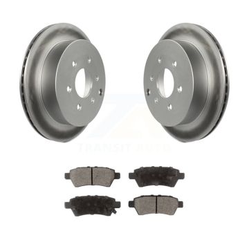 Rear Coated Disc Brake Rotors And Ceramic Pads Kit For 2006-2007 Nissan Xterra KGT-101518