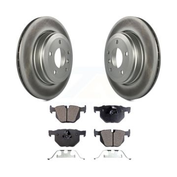 Rear Coated Disc Brake Rotors And Ceramic Pads Kit For BMW 530i 525i 528i KGT-101520