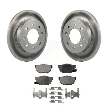 Rear Coated Disc Brake Rotors And Ceramic Pads Kit For Kia Spectra Spectra5 KGT-101521