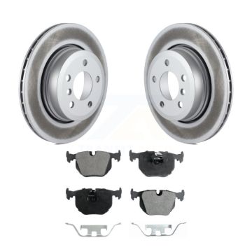Rear Coated Disc Brake Rotors And Ceramic Pads Kit For 2004-2010 BMW X3 KGT-101522