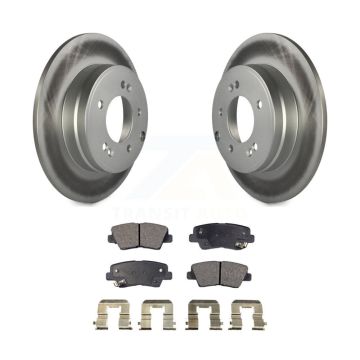 Rear Coated Disc Brake Rotors And Ceramic Pads Kit For Hyundai Sonata Kia Optima Azera KGT-101528