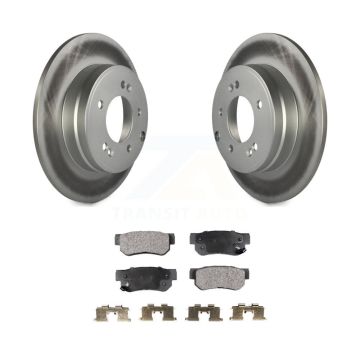 Rear Coated Disc Brake Rotors And Ceramic Pads Kit For Hyundai Sonata 3.3L KGT-101529