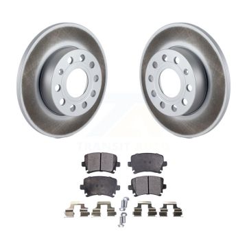Rear Coated Disc Brake Rotors Ceramic Pad Kit For Volkswagen Jetta Rabbit Audi A3 Quattro KGT-101530