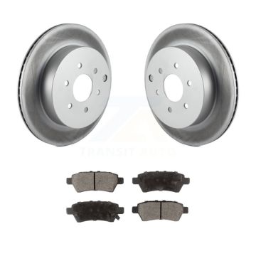 Rear Coated Disc Brake Rotors And Ceramic Pads Kit For 2005-2012 Nissan Pathfinder KGT-101535
