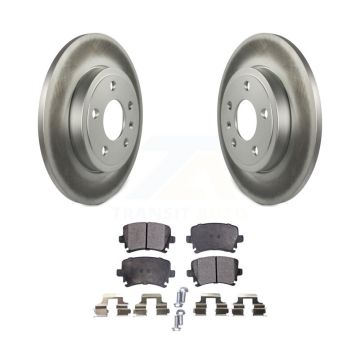 Rear Coated Disc Brake Rotors And Ceramic Pads Kit For Audi A4 Quattro KGT-101539