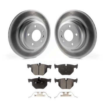 Rear Coat Brake Rotors Ceramic Pad Kit For BMW X1 335i xDrive 335xi 330i 330xi 335is 335d KGT-101545