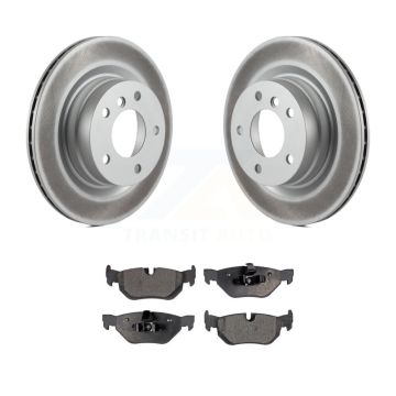 Rear Coated Disc Brake Rotors And Ceramic Pads Kit For BMW 323i 328i 325i KGT-101550