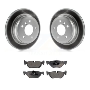 Rear Coated Disc Brake Rotors And Ceramic Pads Kit For BMW 328i xDrive X1 328xi 325xi KGT-101552