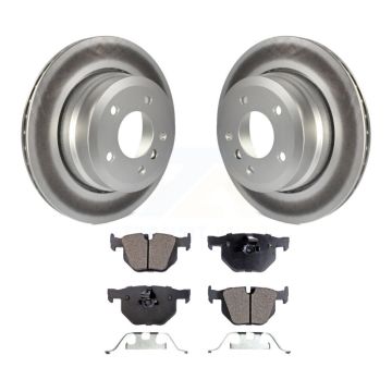 Rear Coated Brake Rotors Ceramic Pad Kit For BMW 530xi 528i xDrive 535i 535xi 528xi 525xi KGT-101553