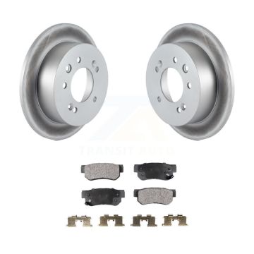 Rear Coated Disc Brake Rotors And Ceramic Pads Kit For Hyundai Elantra KGT-101555