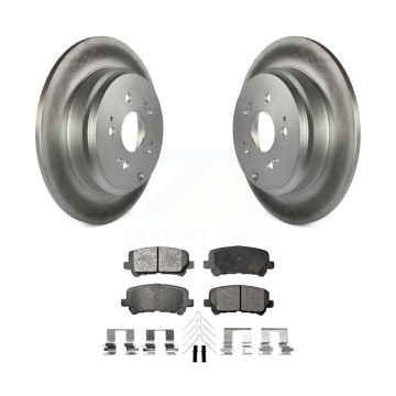 Rear Coated Disc Brake Rotors And Ceramic Pads Kit For Honda Odyssey Pilot Acura MDX ZDX KGT-101560
