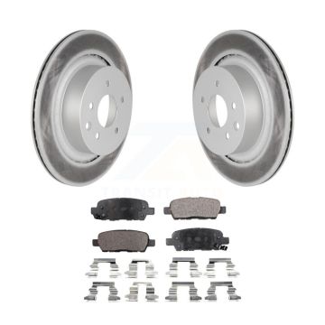 Rear Coated Brake Rotor & Ceramic Pad Kit For INFINITI G35 Q60 With Single Piston Caliper KGT-101561