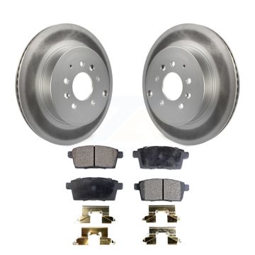 Rear Coated Disc Brake Rotors And Ceramic Pads Kit For 2007-2015 Mazda CX-9 KGT-101564