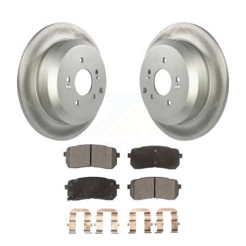 Rear Coated Disc Brake Rotors And Ceramic Pads Kit For 2007-2012 Hyundai Veracruz KGT-101570