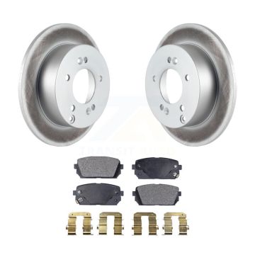 Rear Coated Disc Brake Rotors And Ceramic Pads Kit For 2007-2012 Kia Rondo KGT-101571