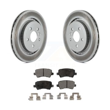 Rear Coated Disc Brake Rotors And Ceramic Pads Kit For Volvo XC70 S60 V60 S80 V70 KGT-101575