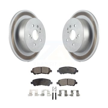 Rear Coated Disc Brake Rotors And Ceramic Pads Kit For 2008-2013 Toyota Highlander KGT-101577