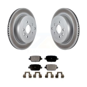 Rear Coated Disc Brake Rotors And Ceramic Pads Kit For 2008-2011 Land Rover LR2 KGT-101582
